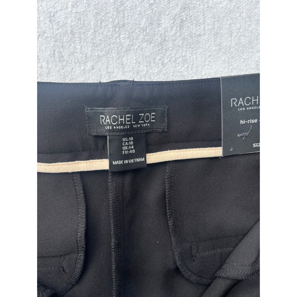 Rachel Zoe Black High Rise Slim Leg Trousers Dress Pants Size 10 NWT - Picture 4 of 9